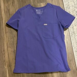 Figs Catarina scrub top in color Amethyst